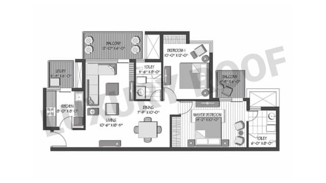 2 BHK Floor Plan