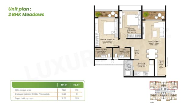 2 BHK Floor Plan