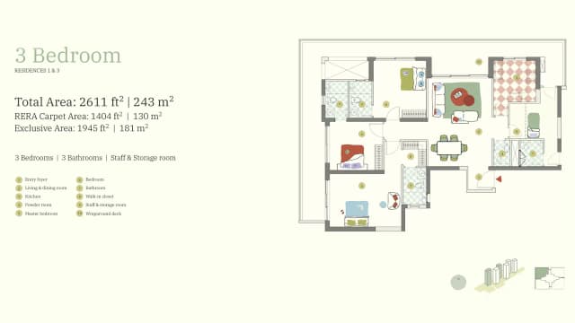 3 BHK Floor Plan
