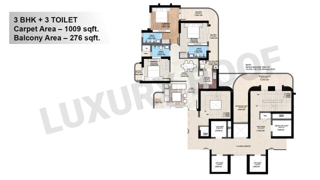 3 BHK Floor Plan