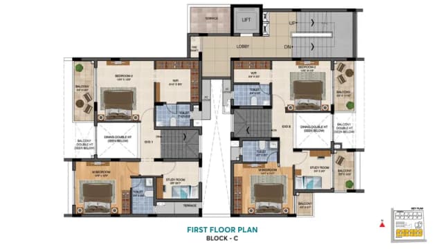 3.5 BHK+3T-First-Floor Floor Plan