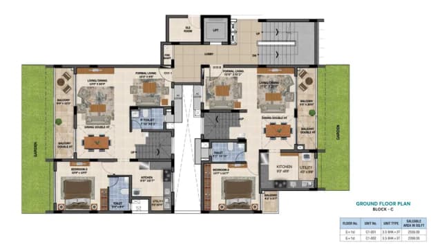 3.5 BHK+3T-Ground-Floor Floor Plan
