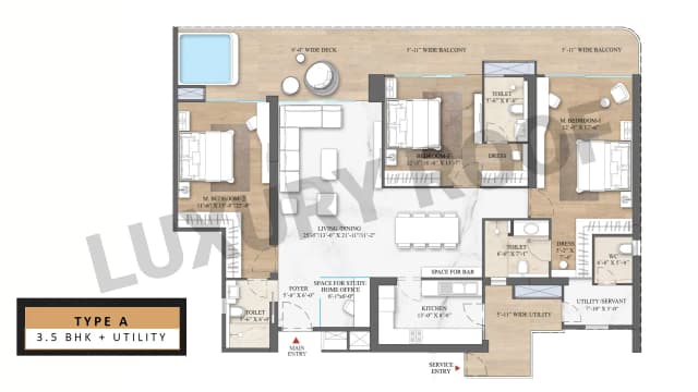 3.5 BHK Floor Plan