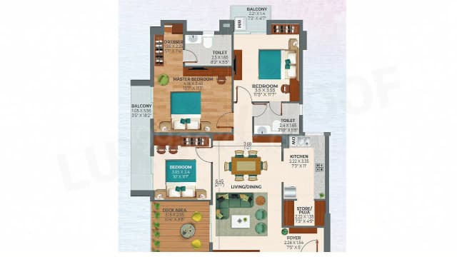 3 BHK Floor Plan