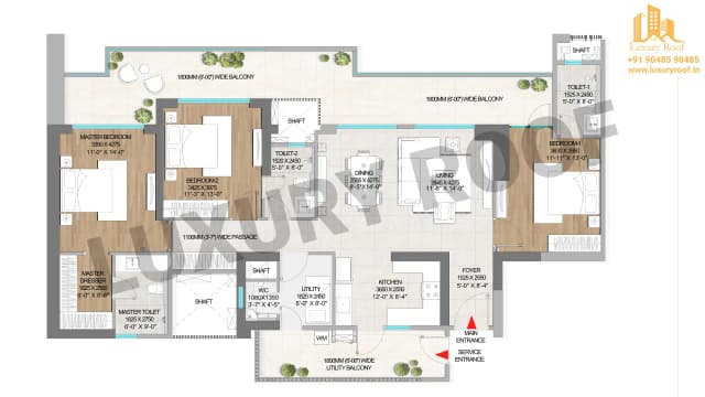 3 BHK Floor Plan