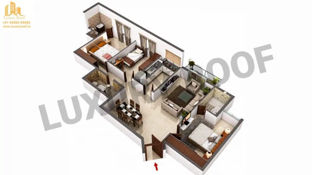 3 BHK Floor Plan