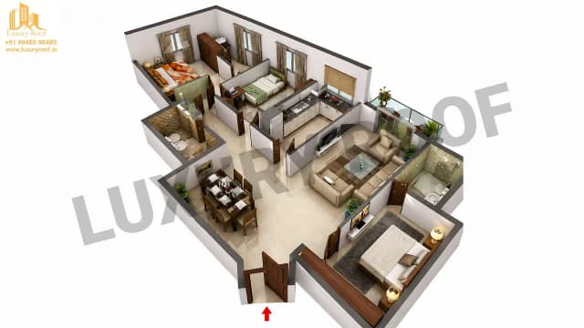 3 BHK Floor Plan
