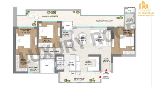3 BHK Floor Plan