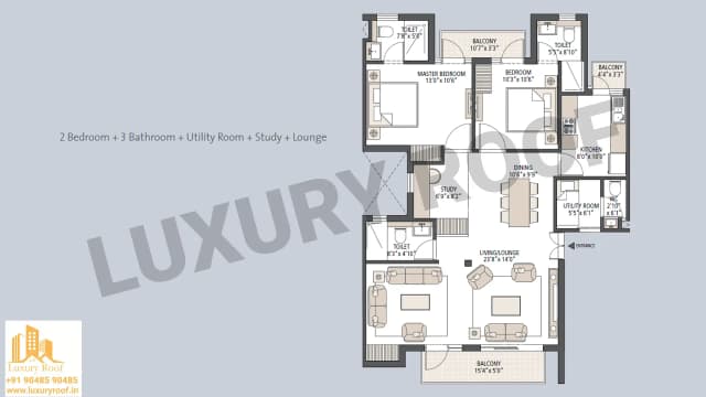 3 BHK Floor Plan