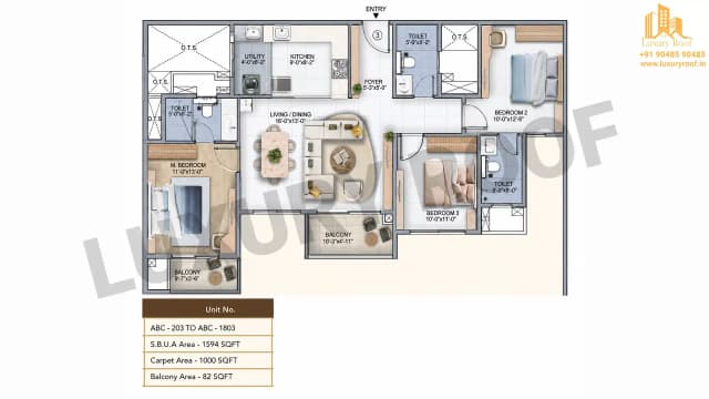 3 BHK Floor Plan