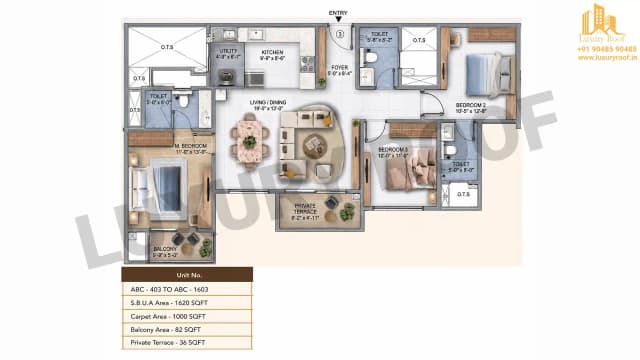 3 BHK Floor Plan