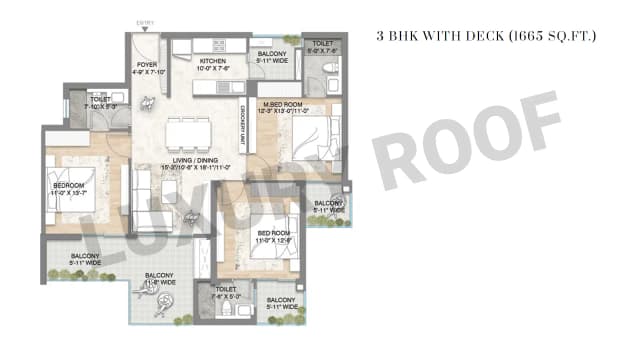 3 BHK Floor Plan