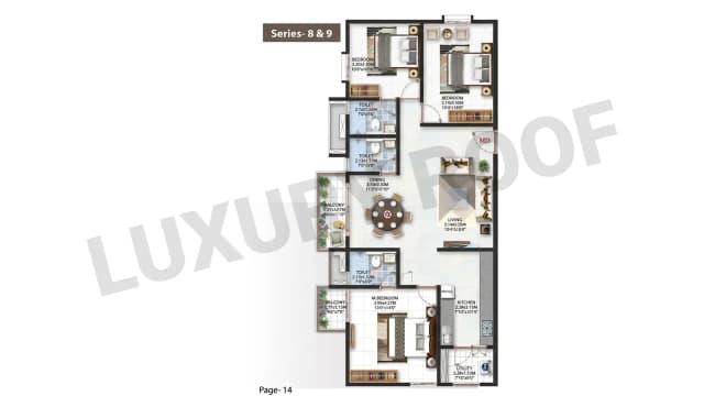 3 BHK Floor Plan