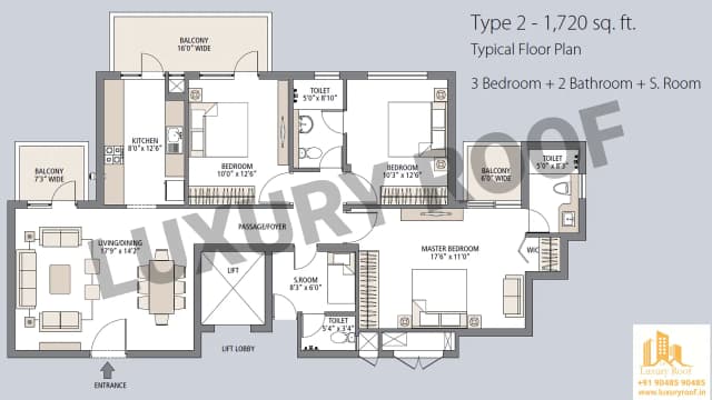 3 BHK Floor Plan