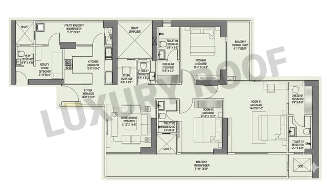 3 BHK Floor Plan