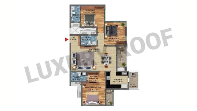 3 BHK Floor Plan