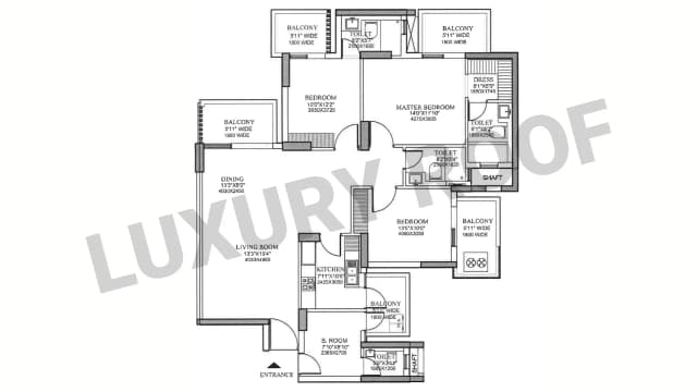 3 BHK Floor Plan