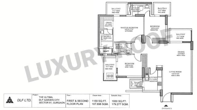 3 BHK Floor Plan