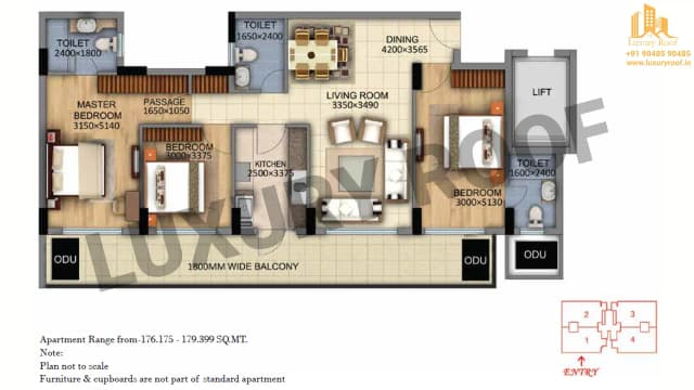 3 BHK Floor Plan