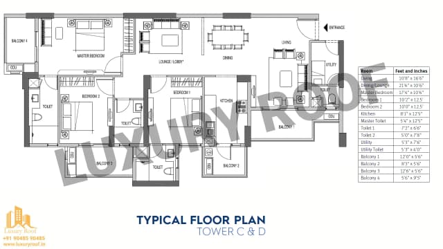 3 BHK Floor Plan