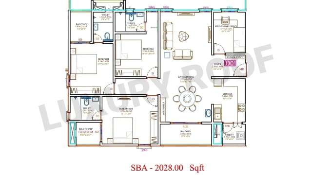 3 BHK Floor Plan