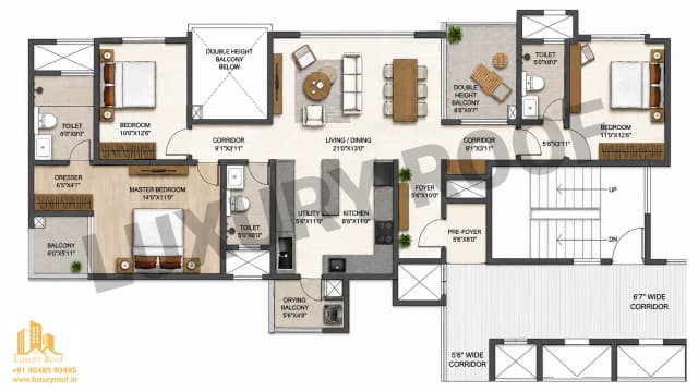 3 BHK Floor Plan