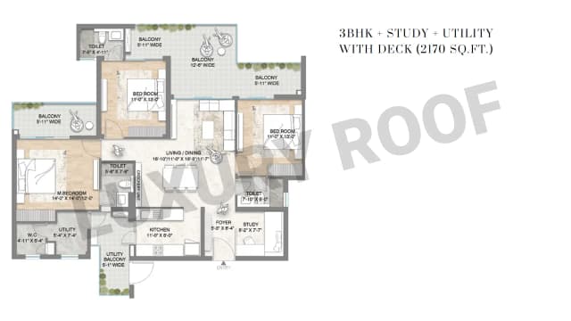 3 BHK Floor Plan