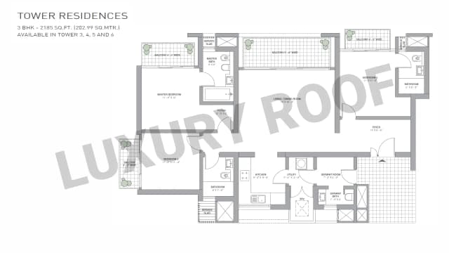 3 BHK Floor Plan