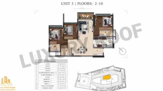 3 BHK Floor Plan