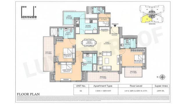 3 BHK Floor Plan