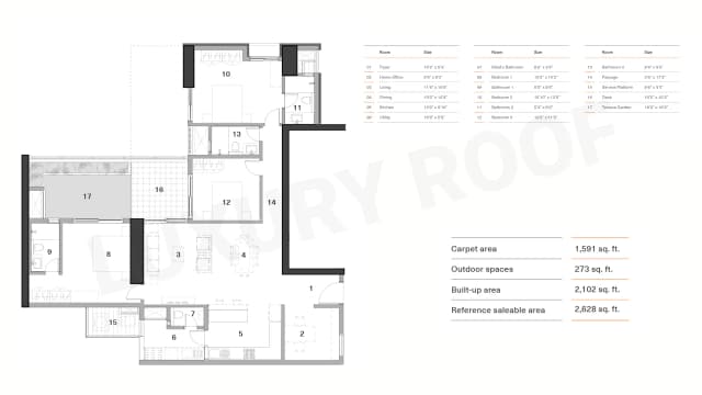 3 BHK  Floor Plan