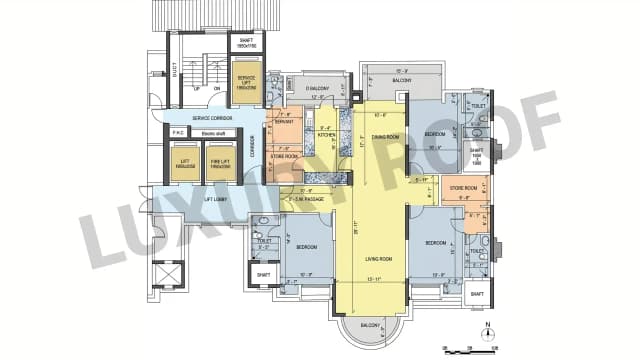 3 BHK Floor Plan