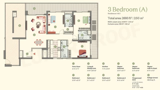 3 BHK Floor Plan