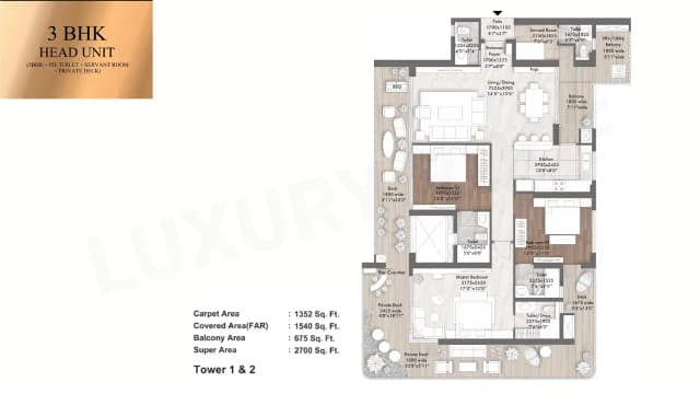 3 BHK Floor Plan