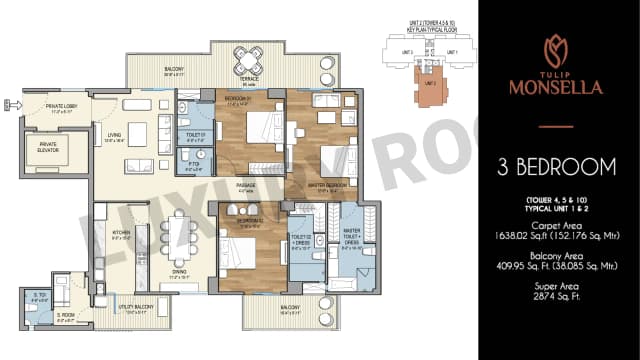 3 BHK Floor Plan