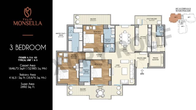 3 BHK Floor Plan