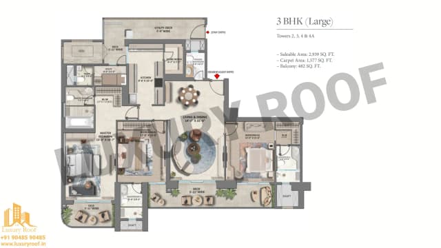 3 BHK Floor Plan
