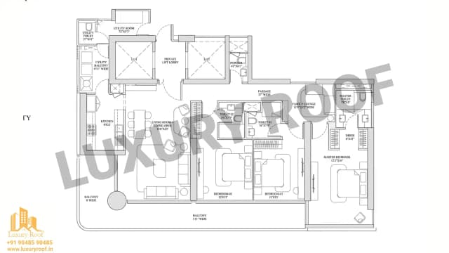 3 BHK Floor Plan