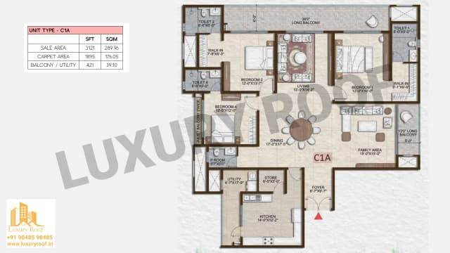 3 BHK Floor Plan