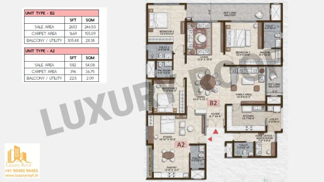 3 BHK Floor Plan