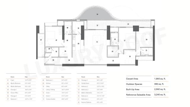 3 BHK Floor Plan