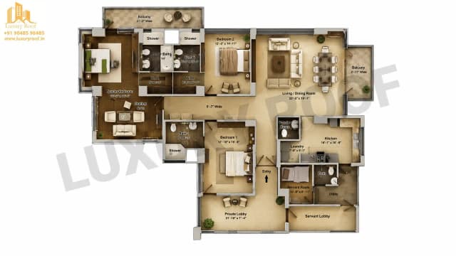 3 BHK Floor Plan