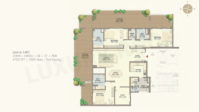 3 BHK  Floor Plan