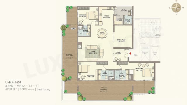 3 BHK  Floor Plan