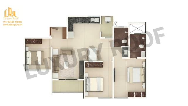 2 BHK Floor Plan