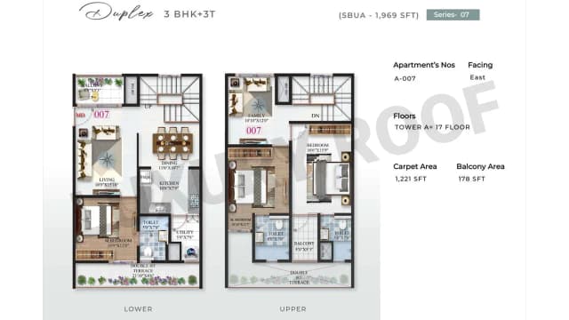 3 BHK Floor Plan