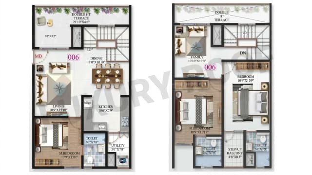 3 BHK Floor Plan