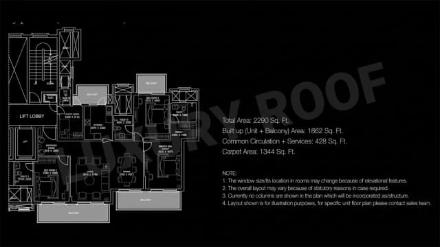 3 BHK Floor Plan