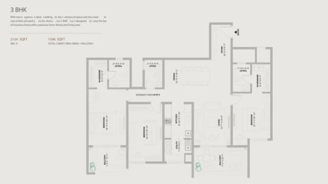 3 BHK Floor Plan