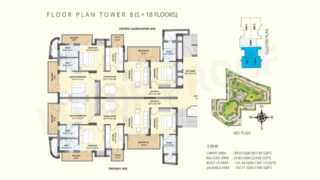 3 BHK Floor Plan
